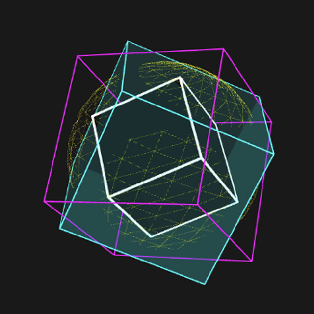 <a href='https://editor.p5js.org/Orzrihh/full/X2WvwanBj'>Link to Sketch</a><br>After stacking multiple shapes, I changed each of their stroke colors to distinguish them from each other and each shape had a different combination of rotatations to make them spin in different directions.