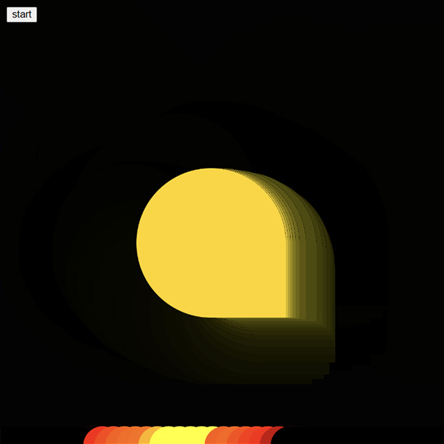 <a href='https://editor.p5js.org/Orzrihh/full/SKrvCFuwy'>Link to Sketch</a><br>In this sketch I tried to use a different sequence on notes and switched around the values for the fill. Customising the array to make it play a melody was interesting, but not being able to time them properly made it harder to player longer/more complex sequences.