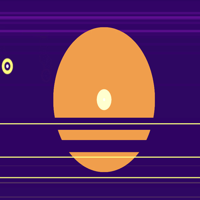 This sketch was inspired by various vaporwave-style backgrounds. It was simple enough to set up, and creating this reminded me how simpler designs can be as, if not more effective than complex designs since it only took shapes to get the mood across.