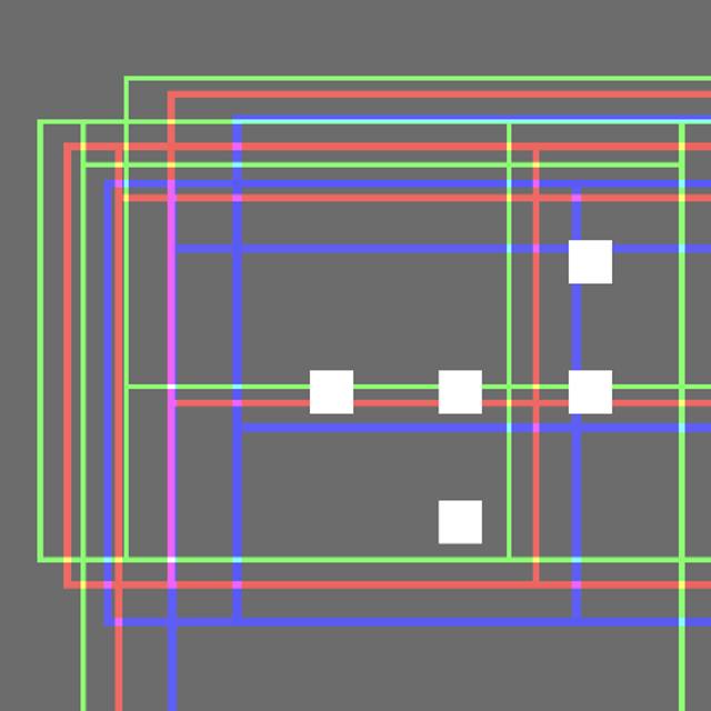 <a href='https://editor.p5js.org/Orzrihh/full/szgAmNOUp'>Link to Sketch</a><br>I experimented with rectangles for a bit since they react differently to changes in parameters. For this one I wanted to play with blend modes as well, so I added rectangles coded to overlap and mix together