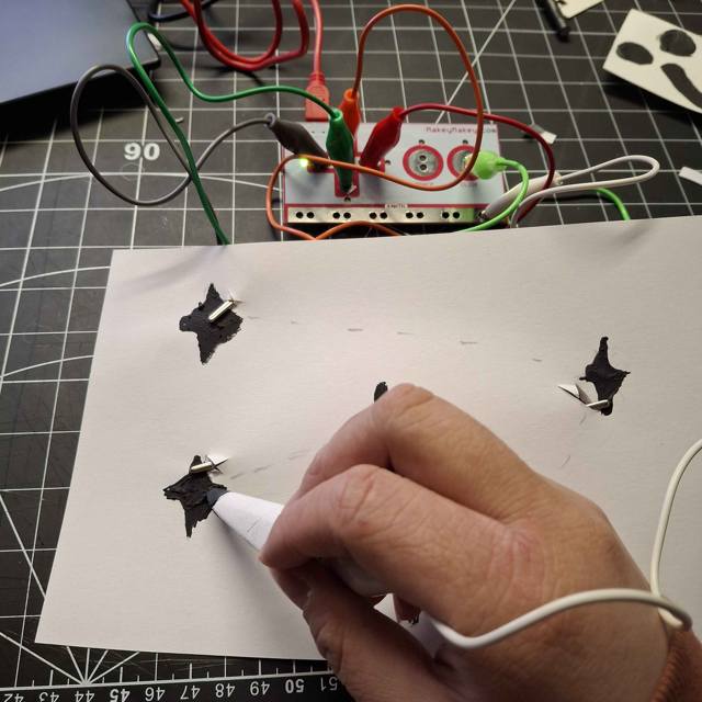 Creating a stylus inspired me to create other designed based on drawing and the motion of writing. This poster is based on connect the dots, with each point/star activating a signal
