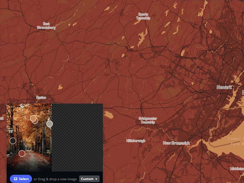 I put this image in since it's a great example of how the style of maps say something about its environment without needed to use words. From a distance I would assume that this map would be in some sort of desert or a very warm environment, but its just around New York. 