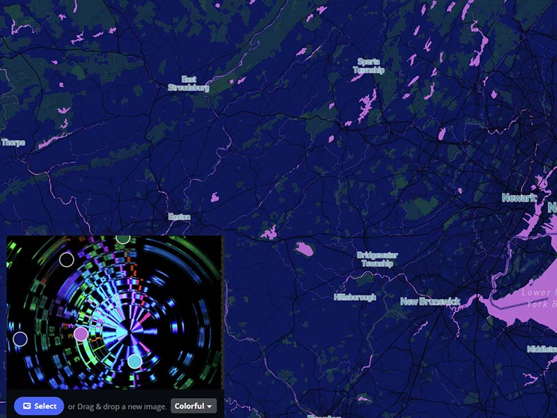 This was a test to see how cartogram would handle more abstract images without a lot of close colors. This map isn't something I would chose to go forward in this project with, but's fun to see unusall maps