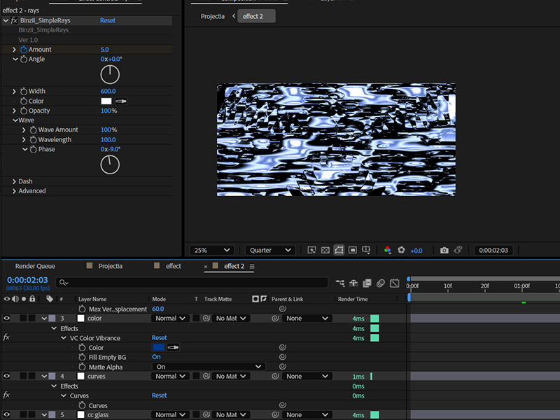 I wanted two different designs for the front and back walls, so I used a similar process as the last design to create the one picture. to make it different I changed the noise type and adjusted the wdith to be streched out, then added similar adjustment layers.