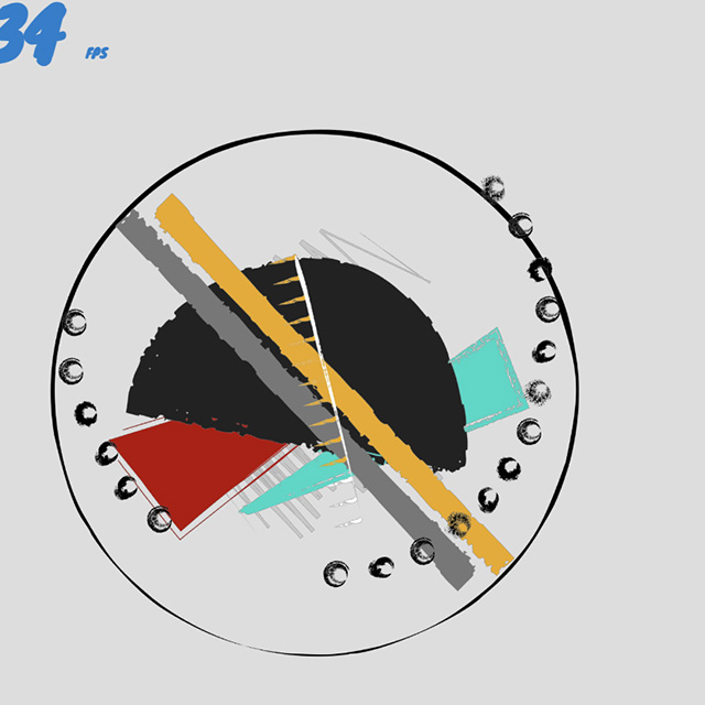 This is the same portrait but at a different angle. I could potentially see how someone could use their layers to hide meanings behind their portratis if they stuck to 2D images. The ring of cirlces on the outside was a off center, but it didn't break the portrait.