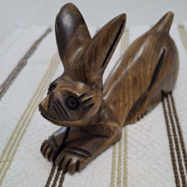 I wanted to scan this rabbit statue due to its unique shape. It has a lot of distinct segments, so identifying if my scan was successful would be a lot easier compared to a simple shaped object. I also tend to use this statue to deliberate ideas for myself while I create art.