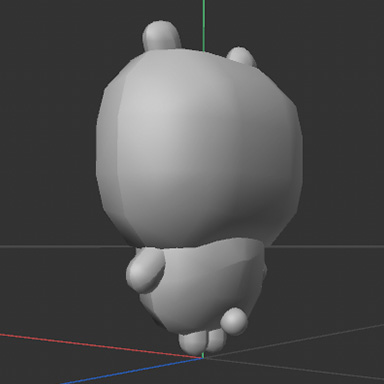 Each leg, ear, and arm were made separately, then copied, pasted, and flipped where they needed to be. If I could make this again, I would've probably just used the Cloner