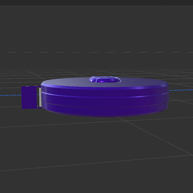 I wasn't able to figure out an easy way to get the grooves from the original object so its only represented by another cylinder. If I had to recreate  this model I would also try to make it look hollow on the inside.